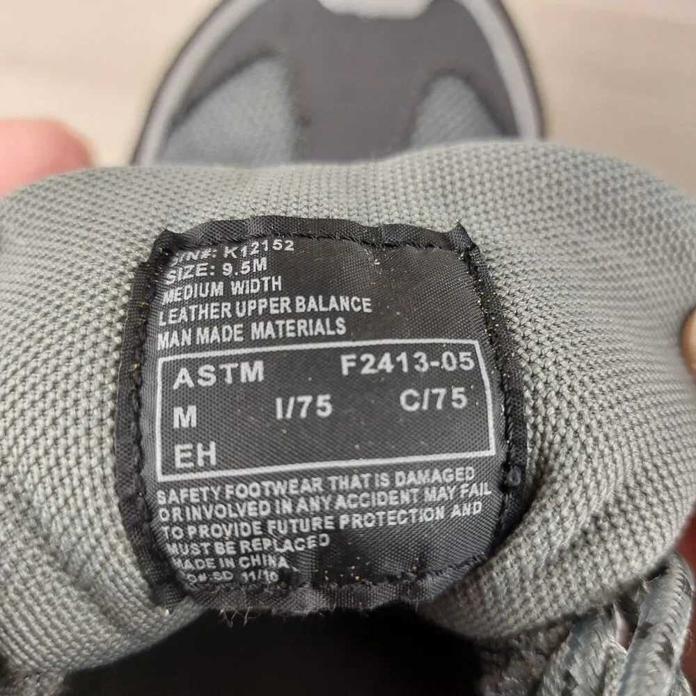 HYTEST Men's 9.5 M Safety Footwear Multisport HI EH Steel Toe Gray Work Shoe